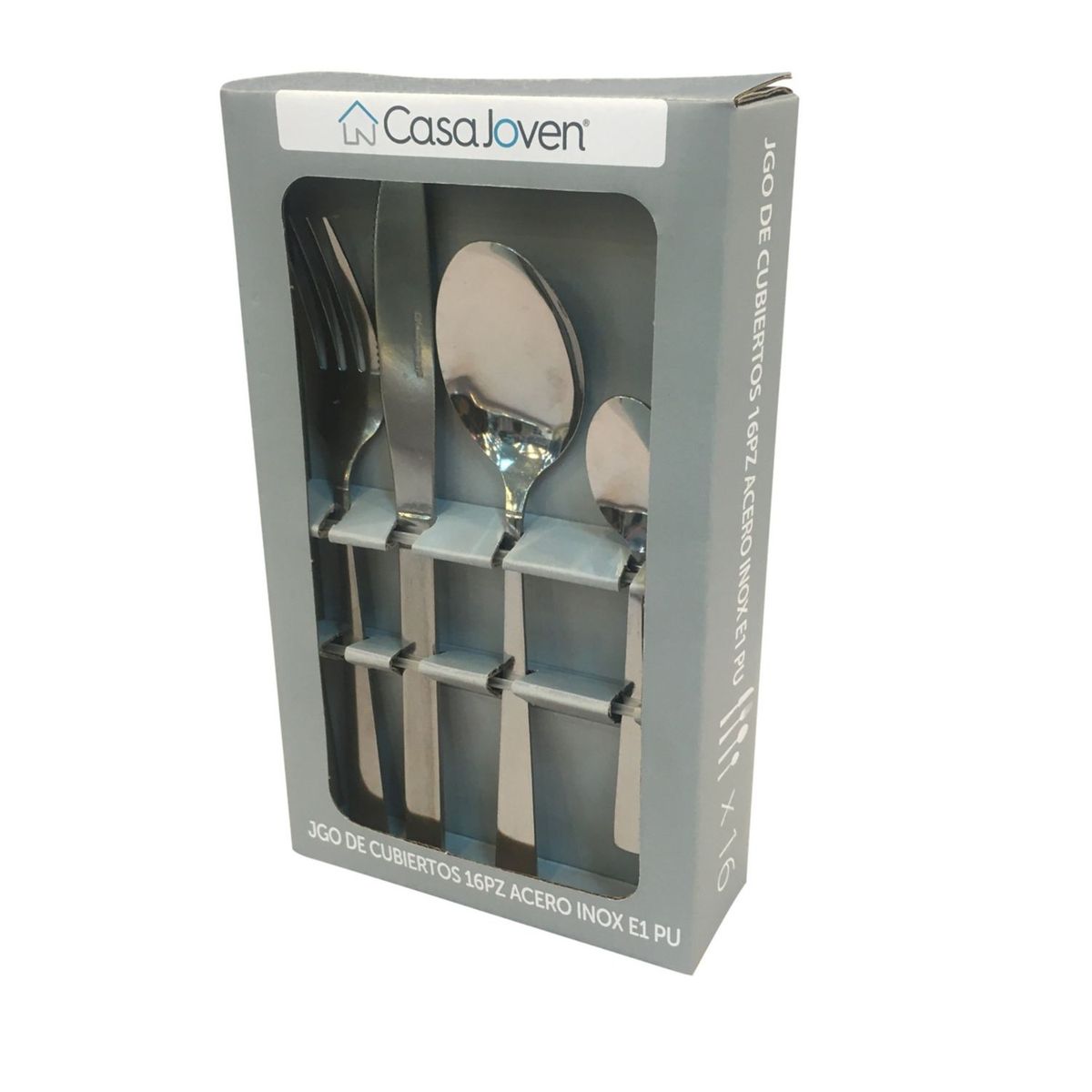 CASA JOVEN - SET CUBIERTOS ACERO 16 PCS