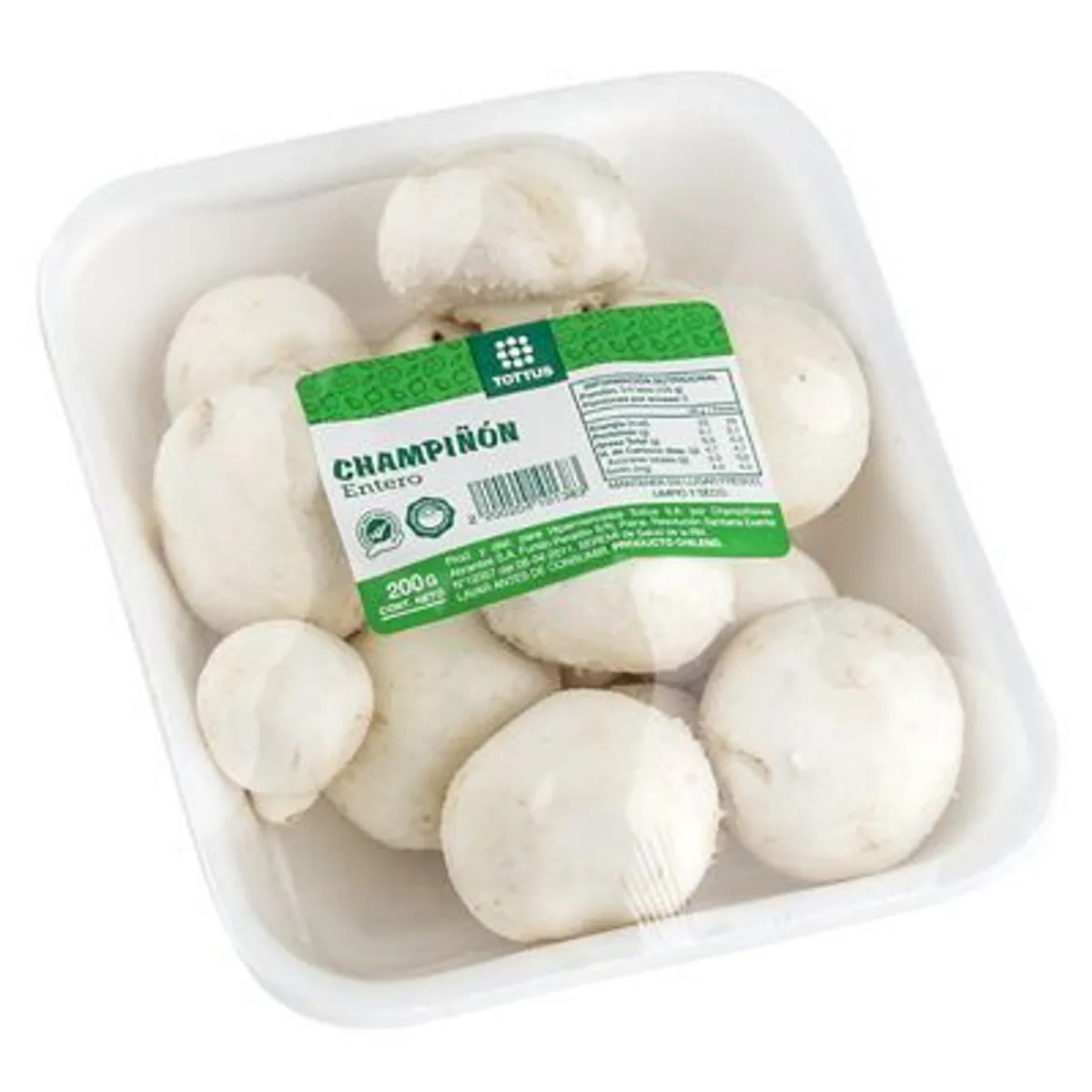 TOTTUS - Champiñón Blanco Entero Envasado 200 g