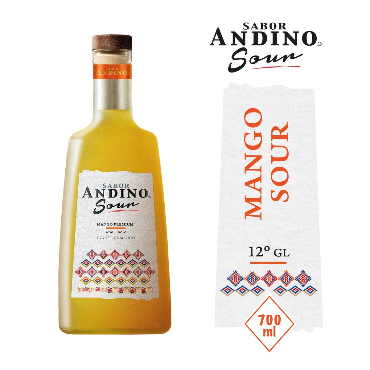 SABOR ANDINO - Cóctel Mango Sour Sabor Andino 12° 700 ml