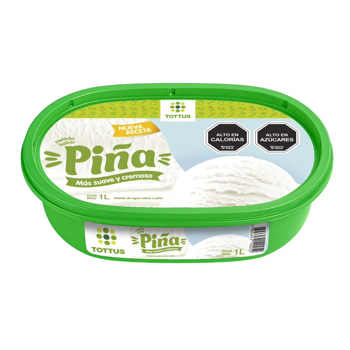 TOTTUS - Helado de Agua Sabor Piña Tottus 1 L