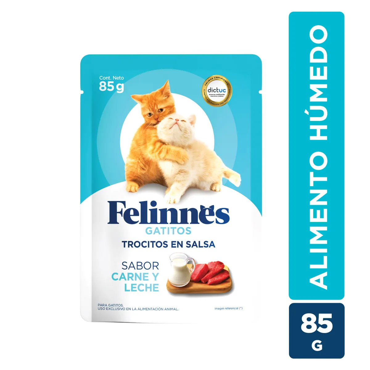 FELINNES - Alimento Húmedo para Gatitos Sabor Carne y Leche Felinnes 85 g