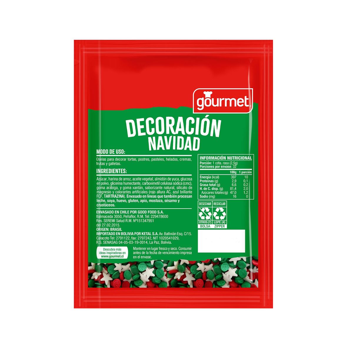 GOURMET - DECORACION NAVIDAD   GOURMET 80 GR