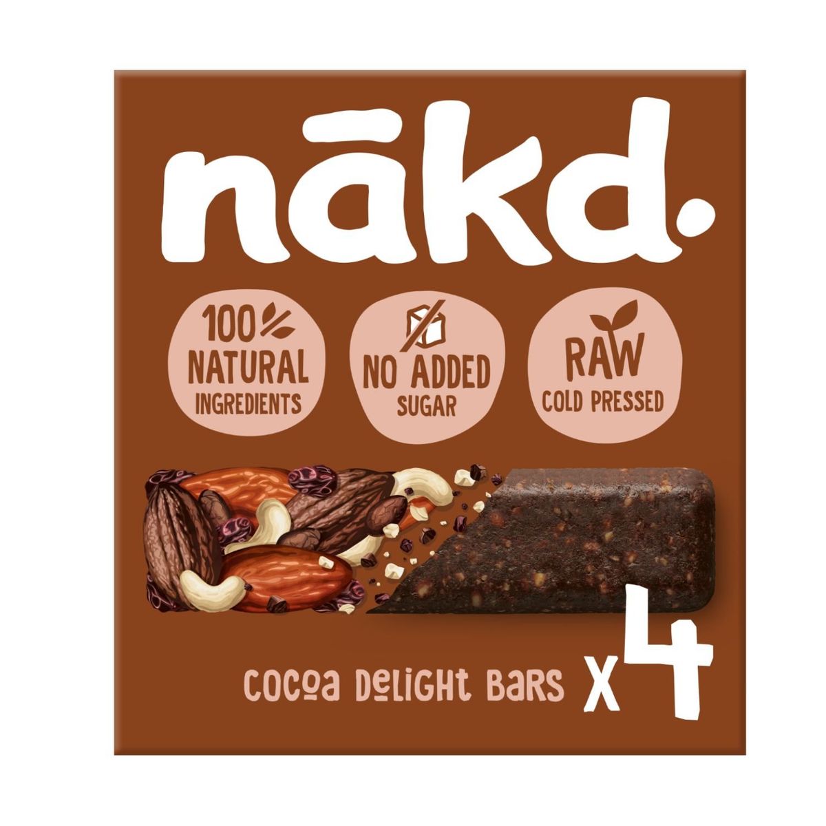NAKD - Barras Cocoa Delight Sin Gluten Nakd 140 g