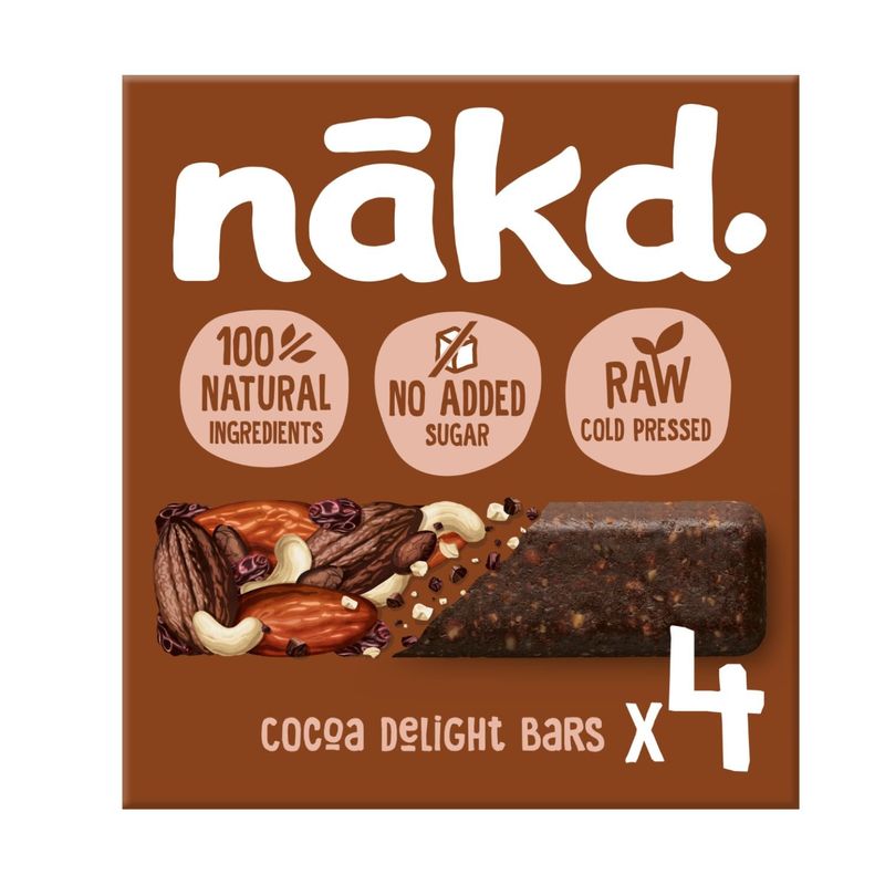 NAKD - Barras Cocoa Delight Sin Gluten Nakd 140 g