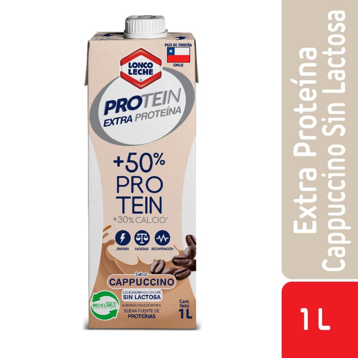 LONCOLECHE - Leche Descremada Proteín Sabor Cappuccino