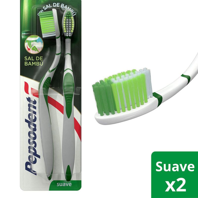 PEPSODENT - Cepillo dental  sal de bambú - suave