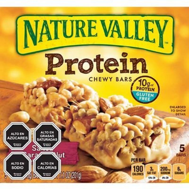 NATURE VALLEY - PROTEINA CARAMELO  NATURE VALLEY 201 GR .