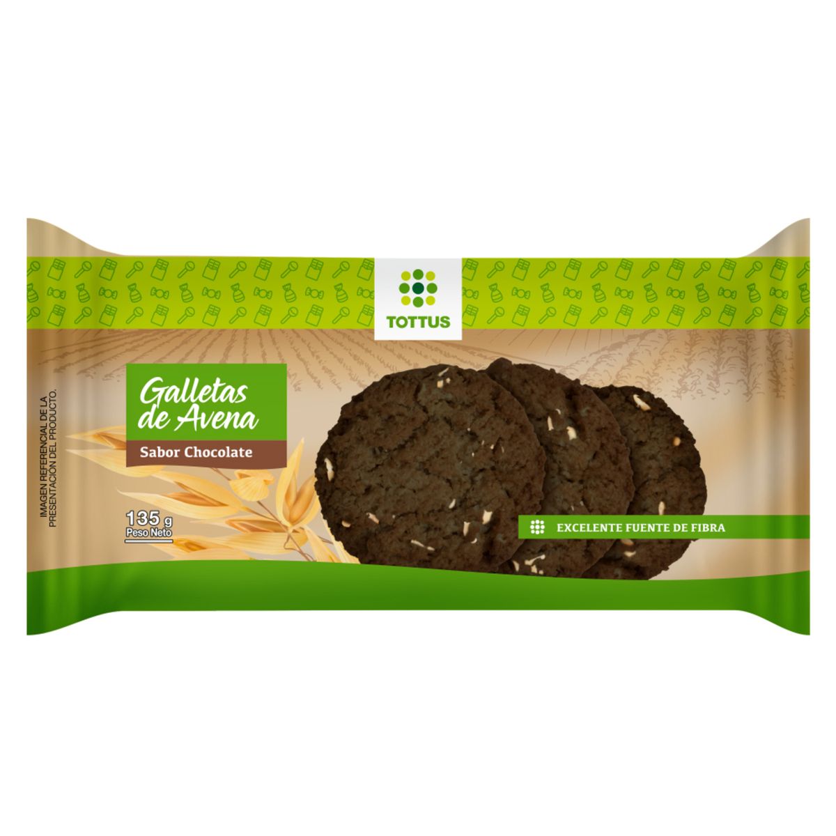 TOTTUS - Galleta de Avena Cacao