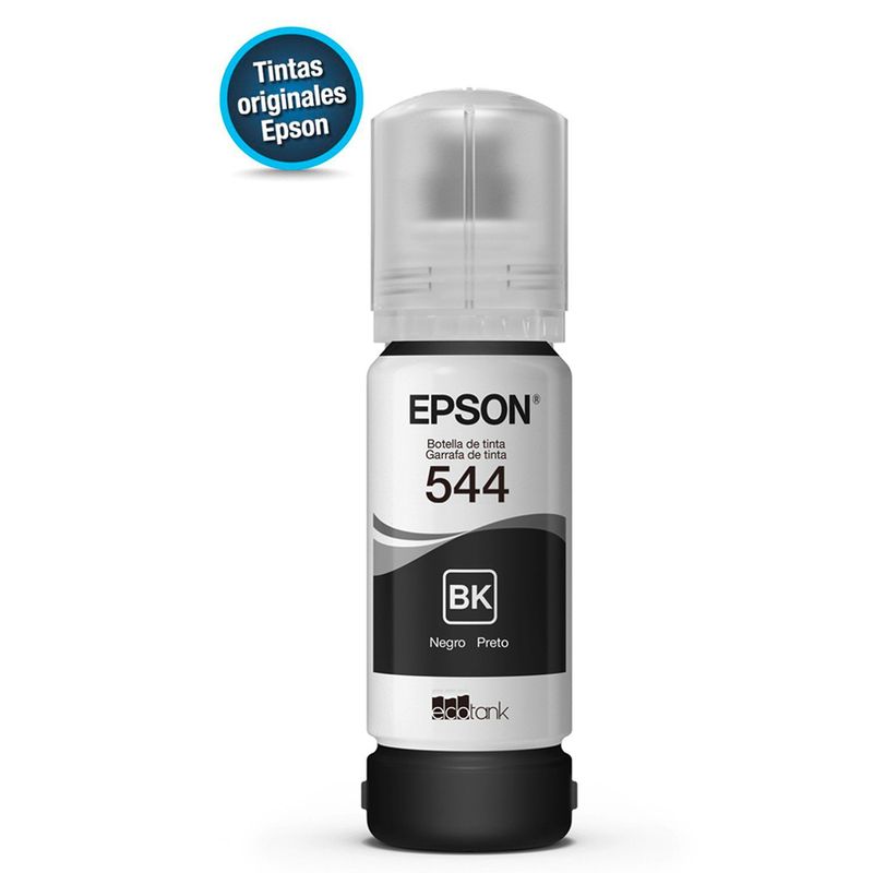 EPSON - Tinta T544 Dye Black Ink Bot Epson
