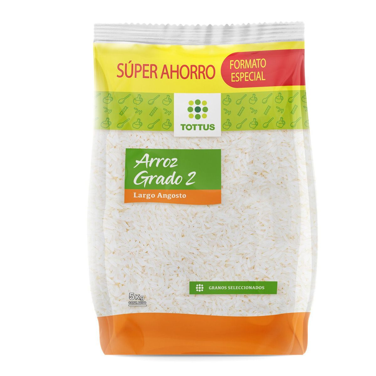 TOTTUS - Arroz Tottus G2 Largo Delgado 5 Kg