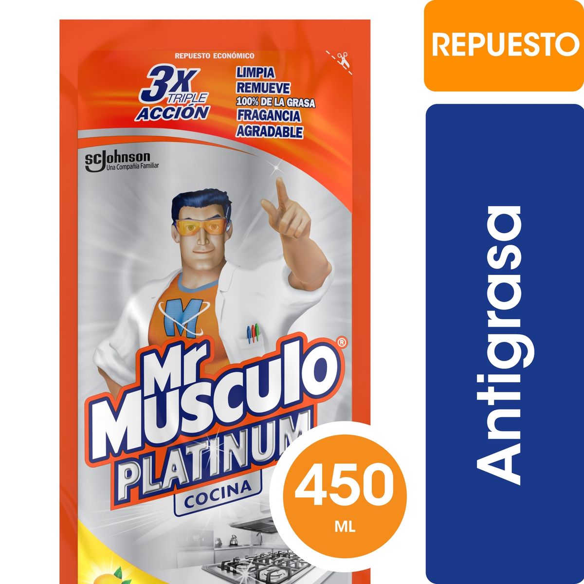  - Antigrasa Repuesto Extra Power Mr Músculo 450 ml