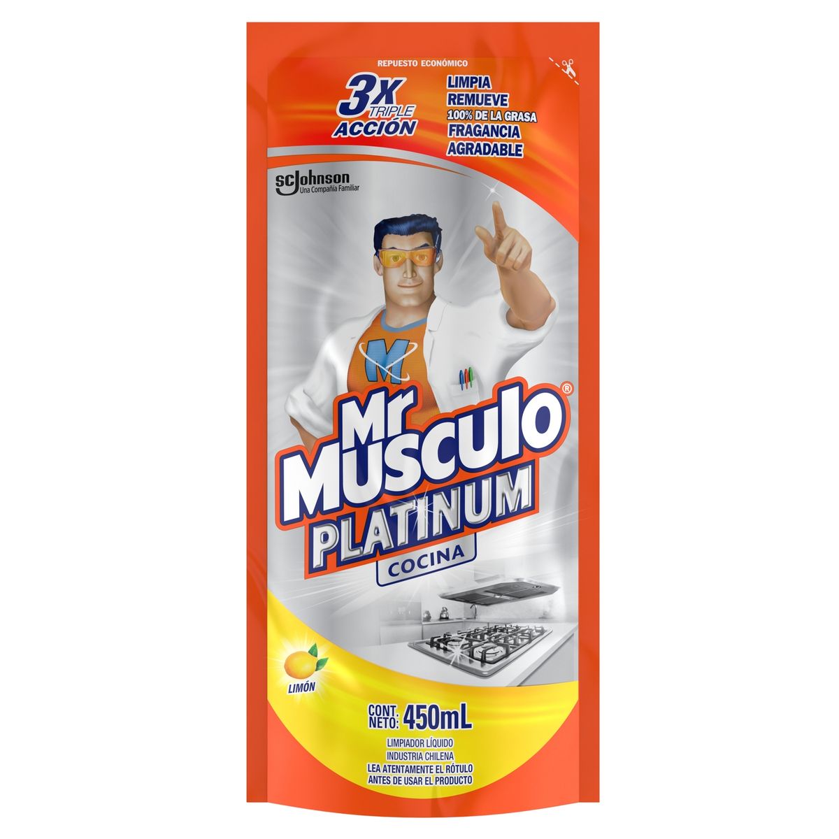 MR.MUSCULO - Antigrasa Repuesto Extra Power Mr Músculo 450 ml