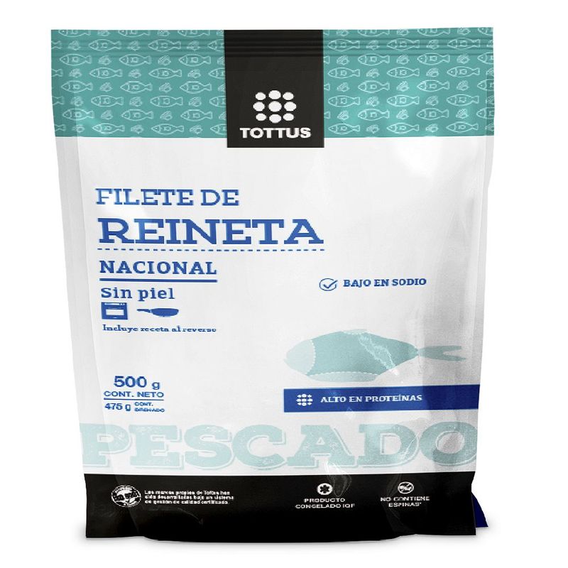 TOTTUS - Filete de Reineta sin Piel Congelada