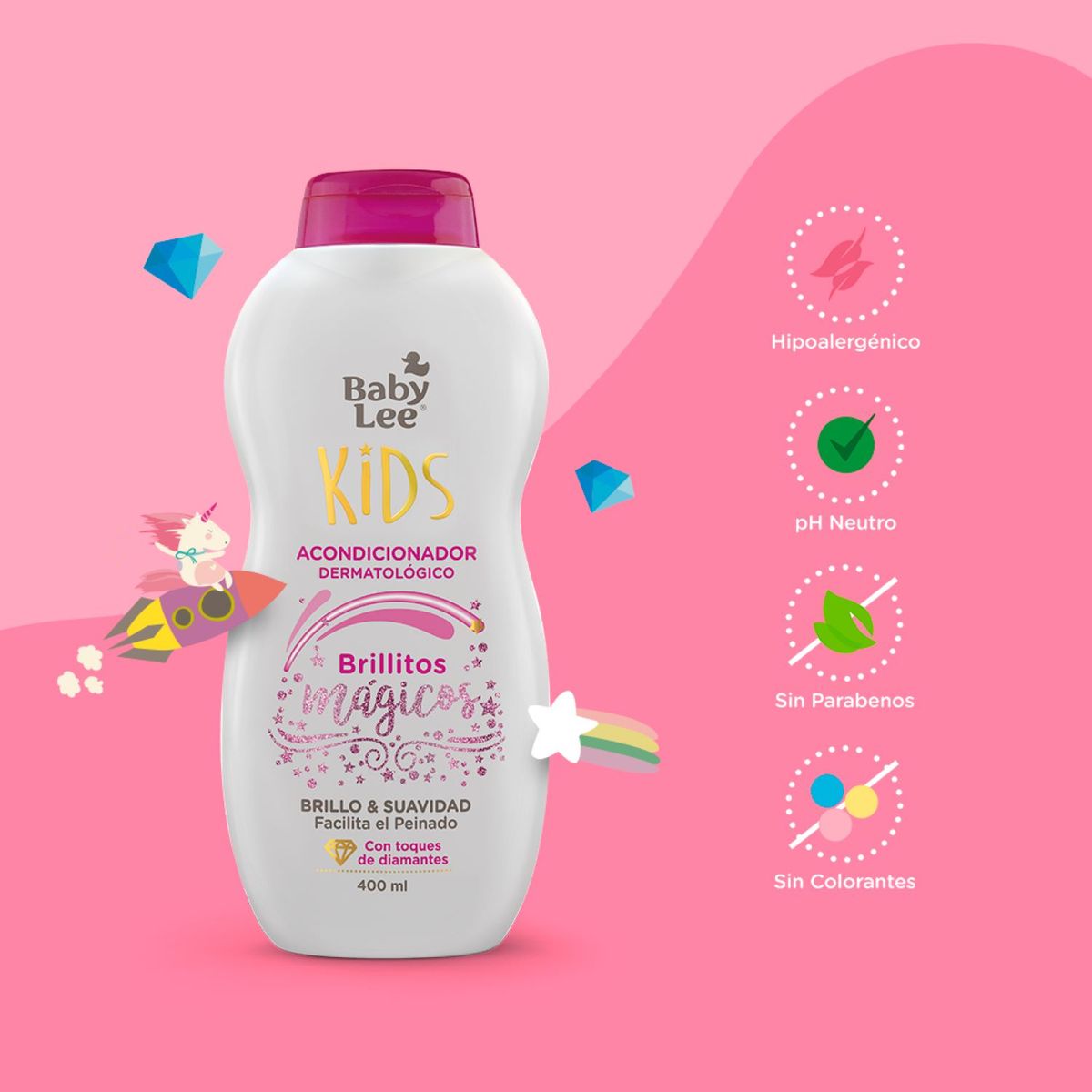 BABY LEE - ACOND BRILLITOS MAGICOS  BABY LEE 400 ML
