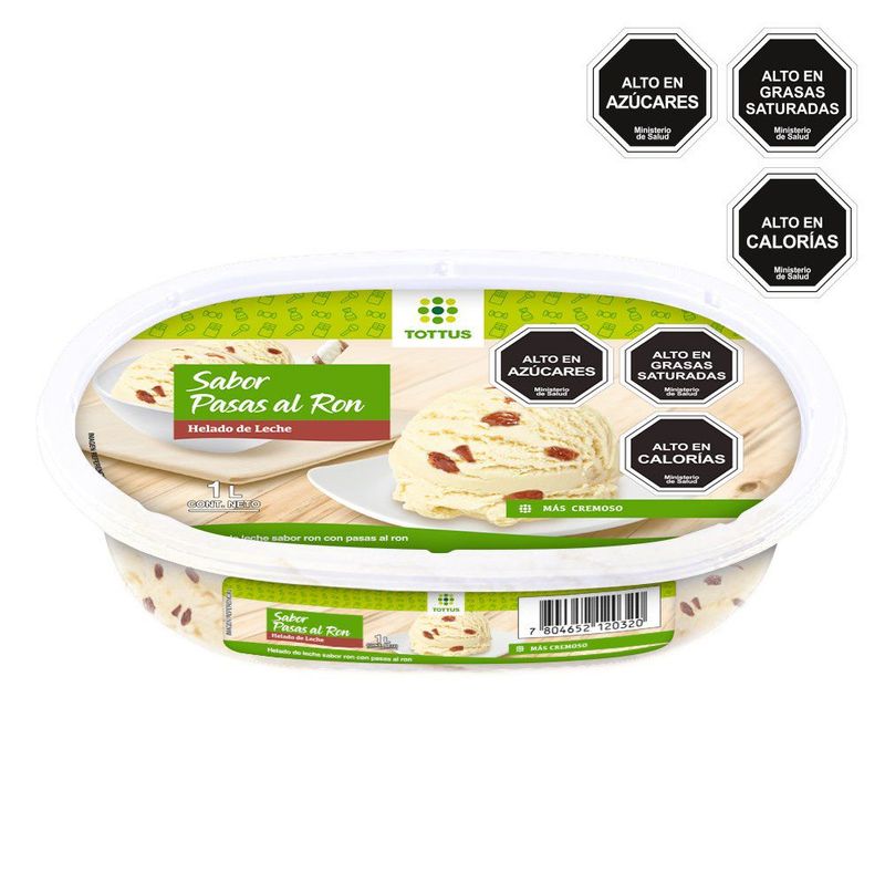 TOTTUS - Helado Pasas al Ron