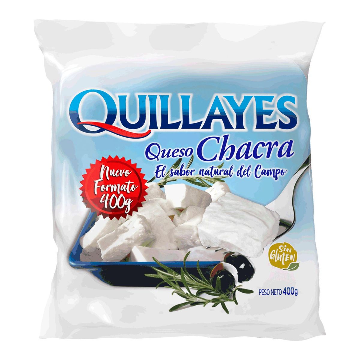 QUILLAYES - Queso Chacra Sin Gluten Quillayes 400 g