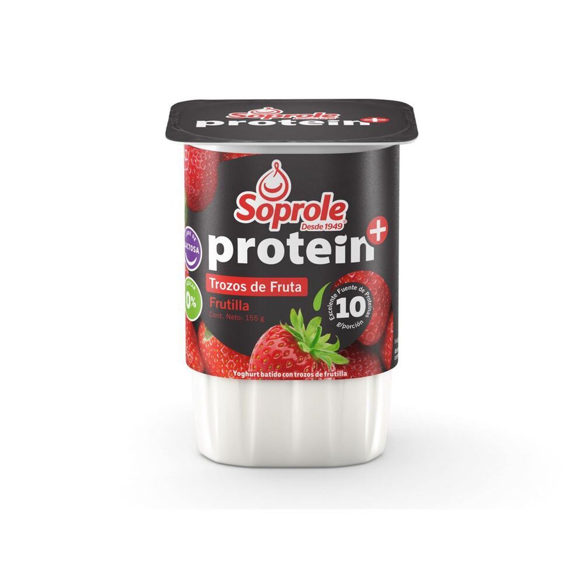 SOPROLE - Yoghurt Protein+ sin Azúcar Trozos de Frutilla