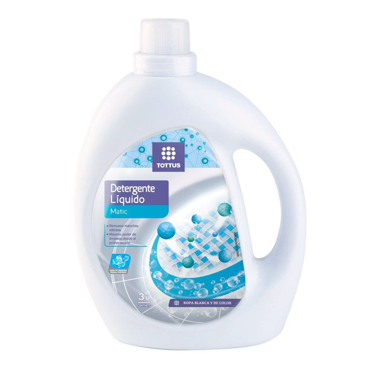 TOTTUS - Detergente Líquido Matic Botella Tottus 3 lt