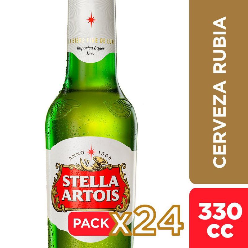 STELLA ARTOIS - CERVEZA BOT 24 STELLA ARTOIS  5G 330 CC