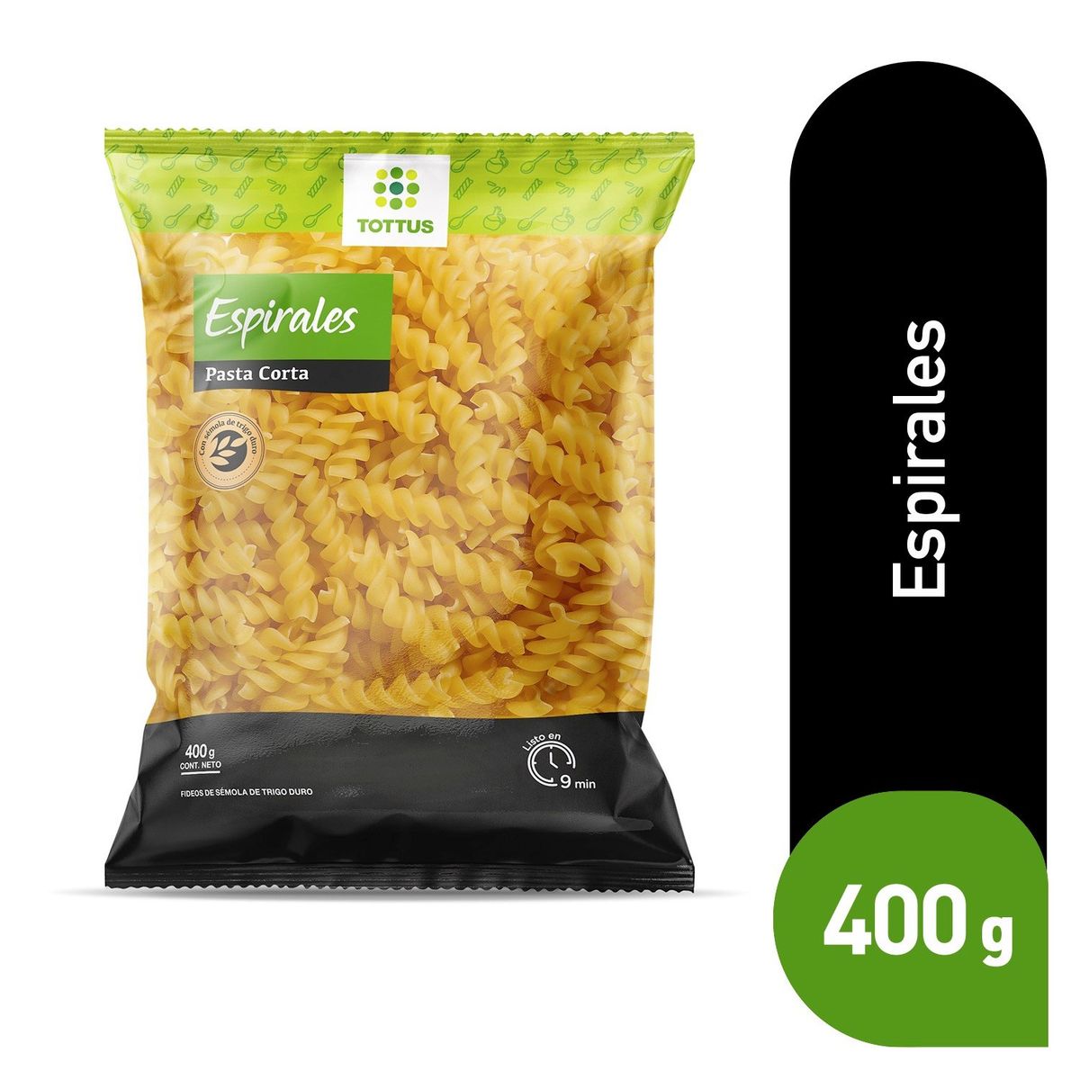 TOTTUS - Pasta Espirales Tottus 400 g