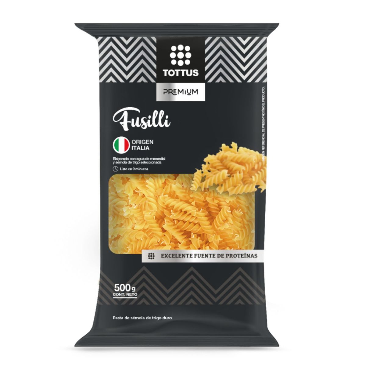 TOTTUS PREMIUM - Pasta Premium Fusilli Tottus Premium 500 g