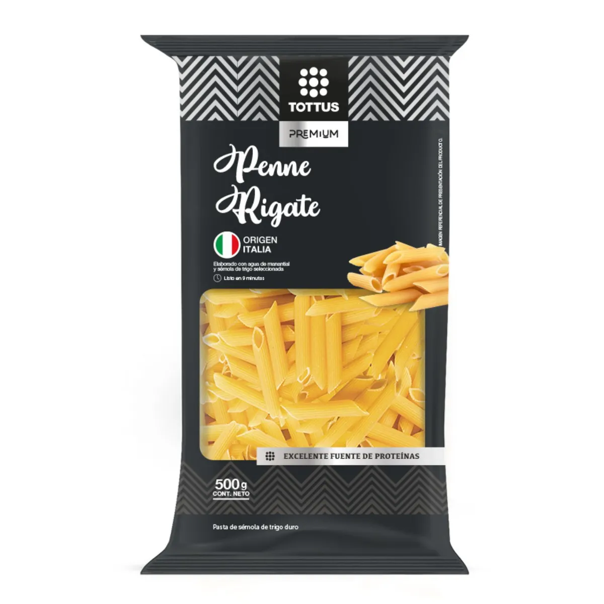 TOTTUS PREMIUM - Pasta Penne Rigate Tottus Premium 500 g