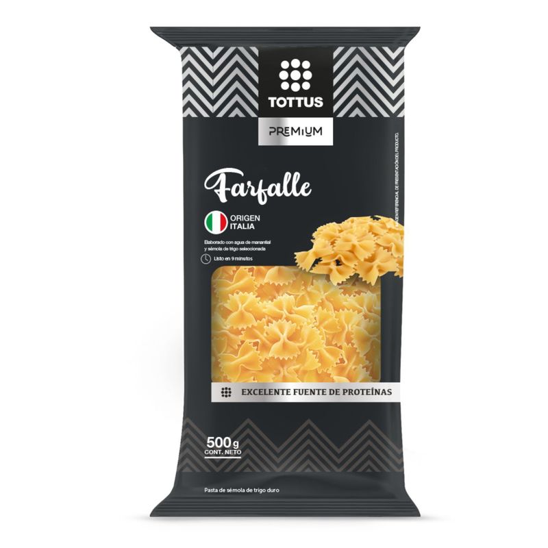 TOTTUS PREMIUM - Pasta Farfalle Tottus Premium 500 g