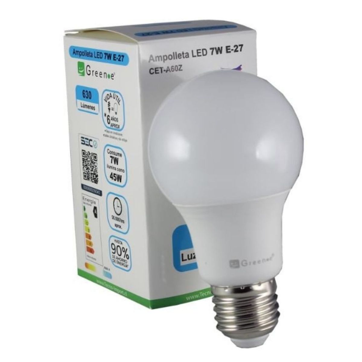  - Ampolleta Led 7W 6500K Luz Fría