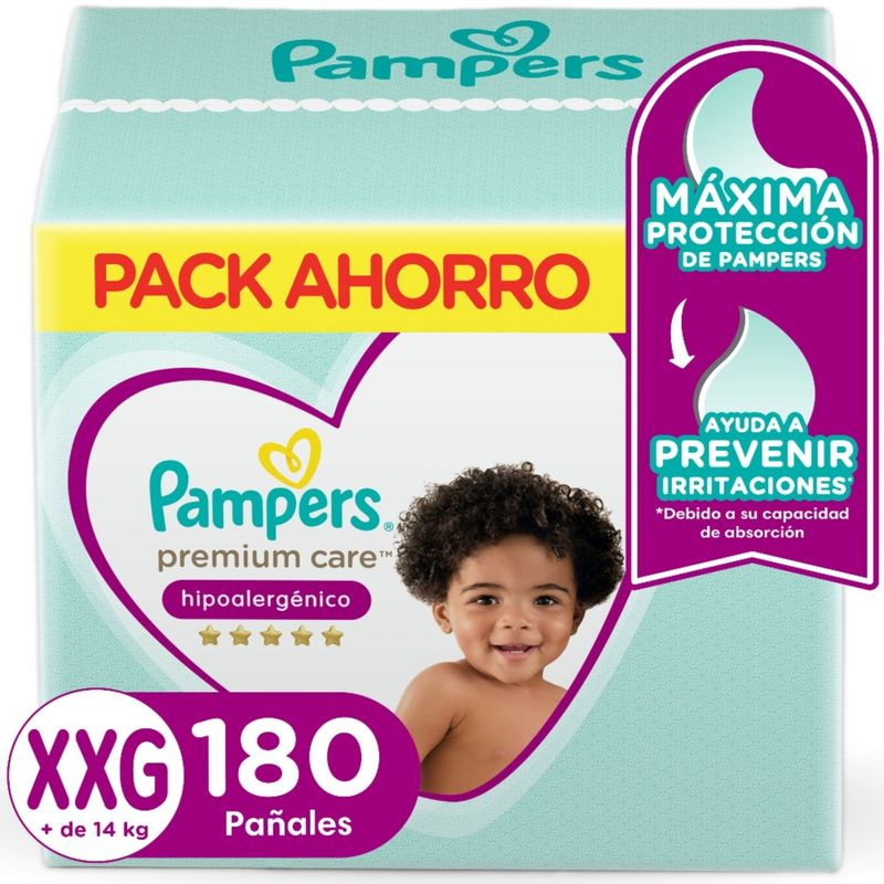PAMPERS - Pañales Desechables Pampers Premium Care 180 Un