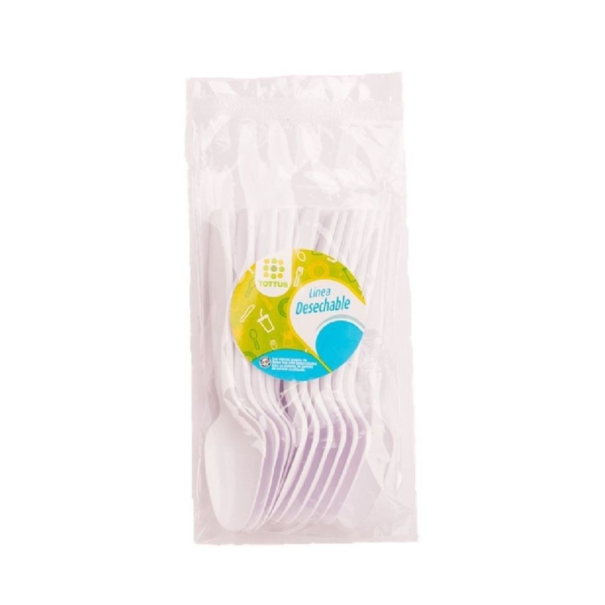 TOTTUS - Cucharas Plásticas Tottus 12 Un