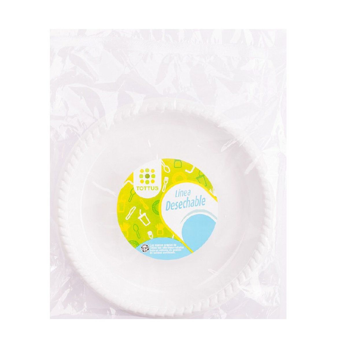 TOTTUS - Platos Grandes Plásticos Tottus 12 Un