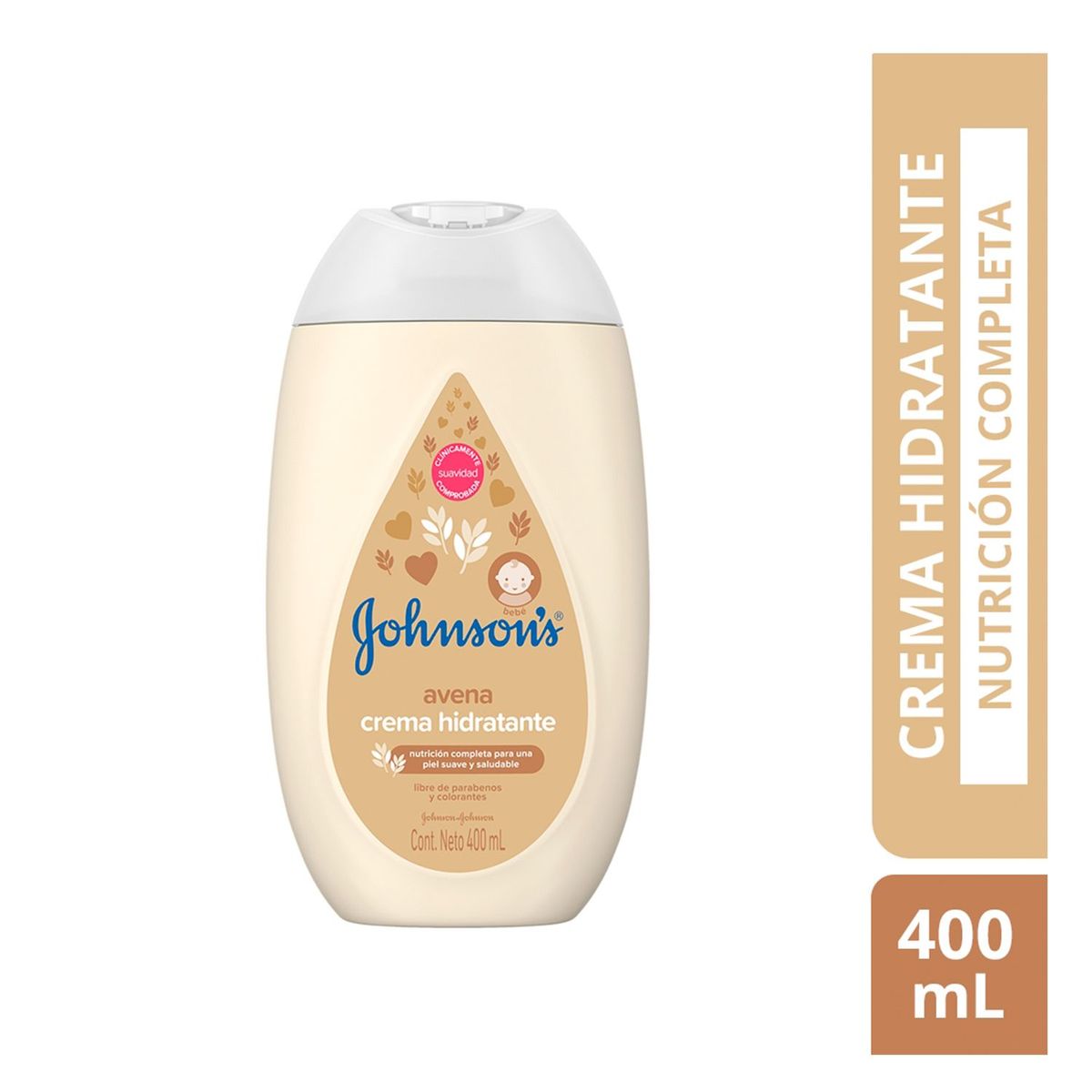 JOHNSONS BABY - Crema Hidratante Para Bebé  Avena 400 ml
