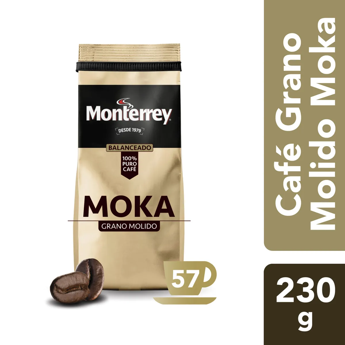 MONTERREY - Café Grano Molido Moka Monterrey 230 g
