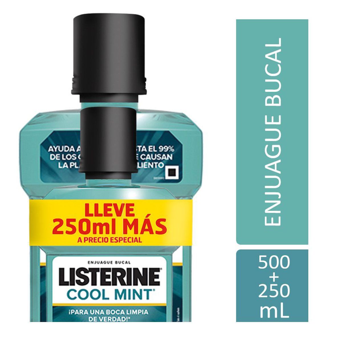 LISTERINE - Enjuague Bucal Promopack Cool Mint 500 ML + 250 ML