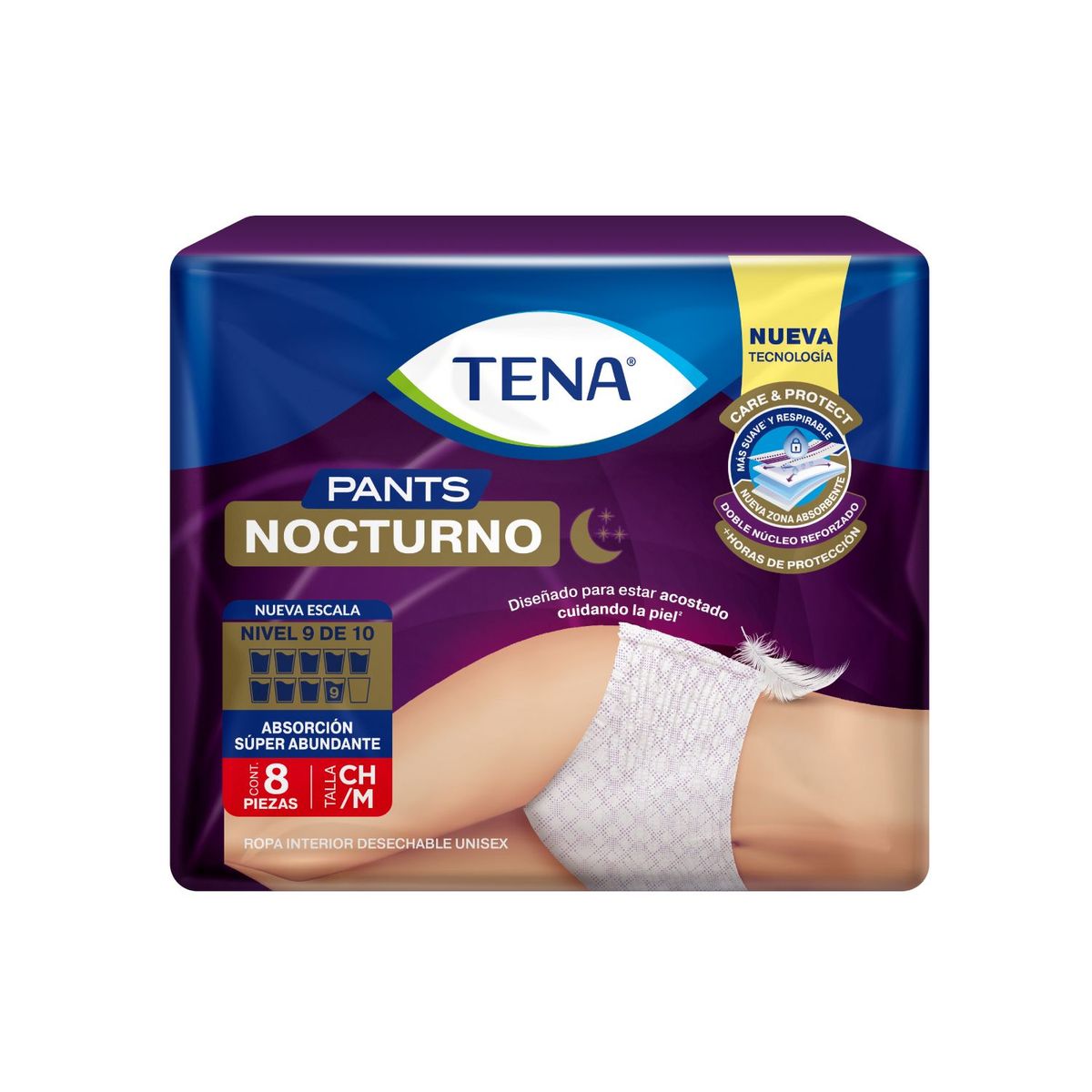 TENA - Pañal Adulto Pants Nocturno Talla CH/M