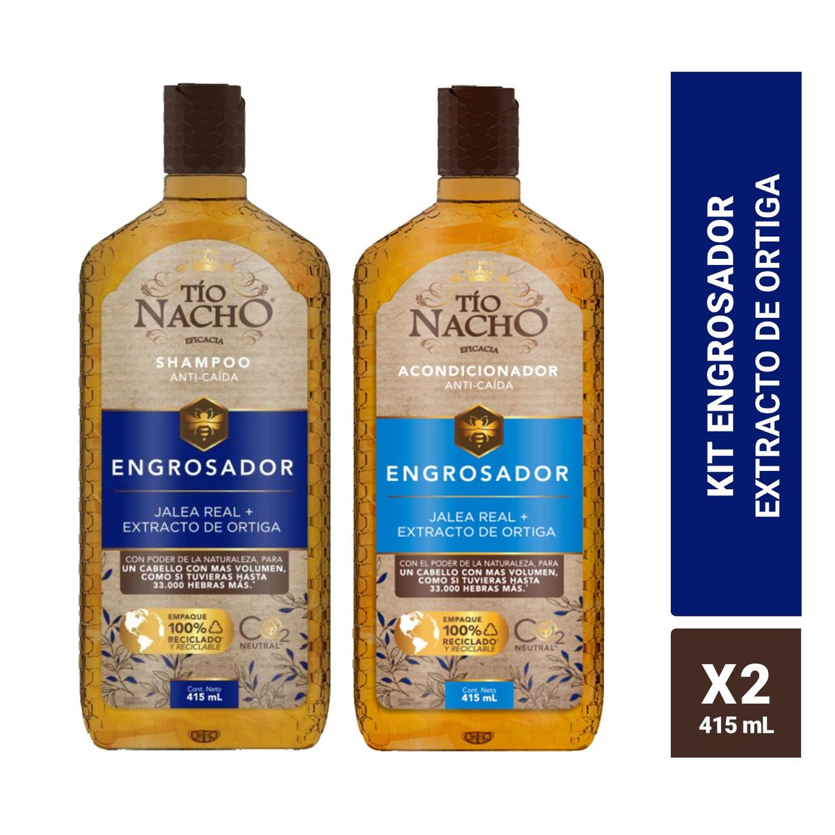 TIO NACHO - Pack Shampoo + Acondicionador Engrosador