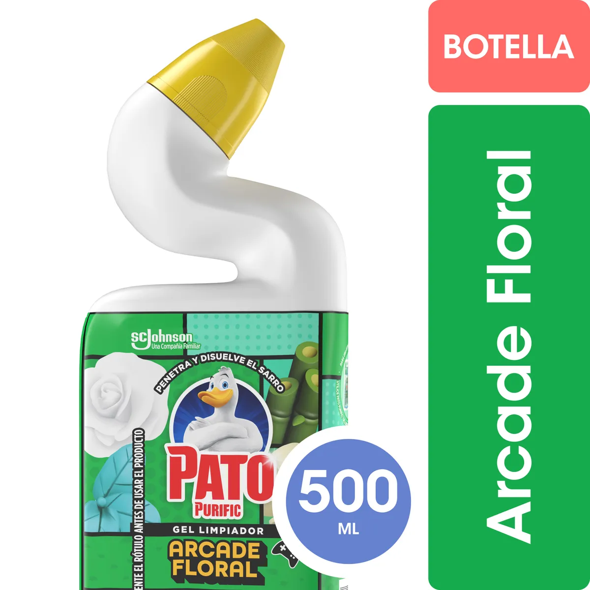 PATO PURIFIC - Limpiador de Baño Gel Encanto Floral Pato Purific 500 ml