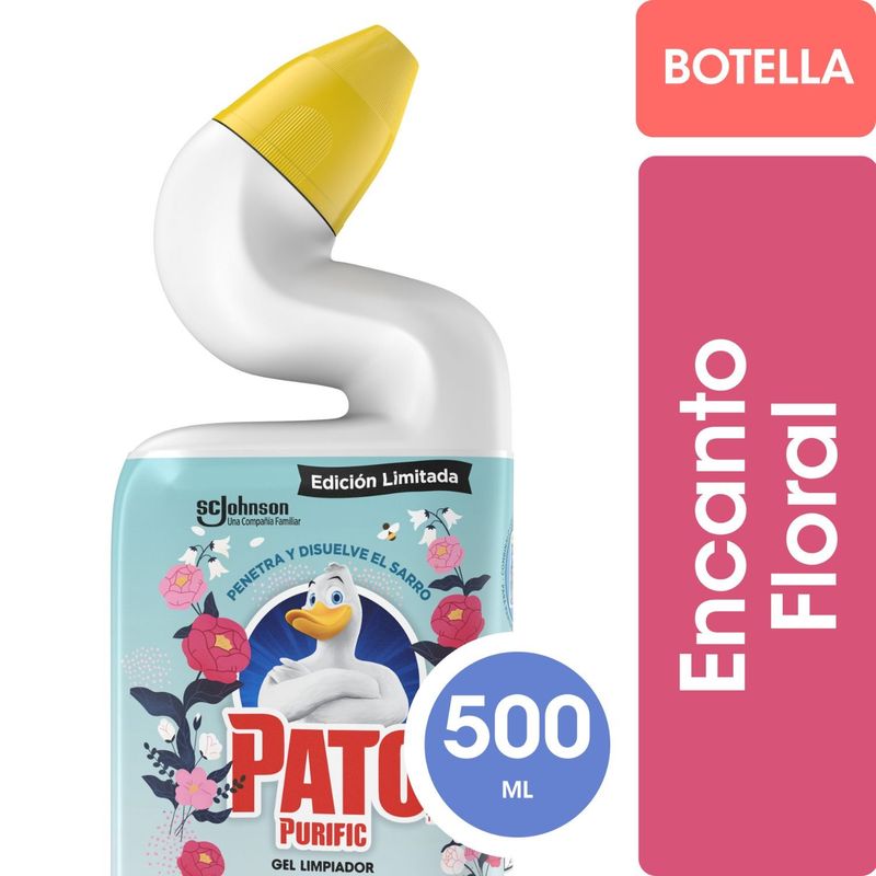 PATO PURIFIC - Limpiador de Baño Gel Encanto Floral Pato Purific 500 ml