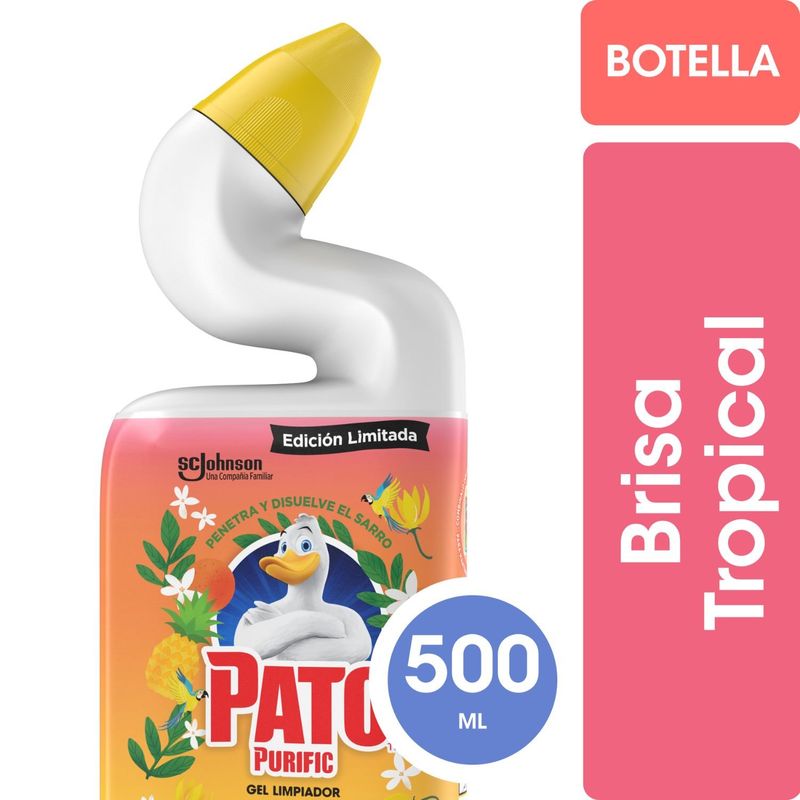 PATO PURIFIC - Limpiador de Baño Gel Brisa Tropical Pato Purific 500 ml