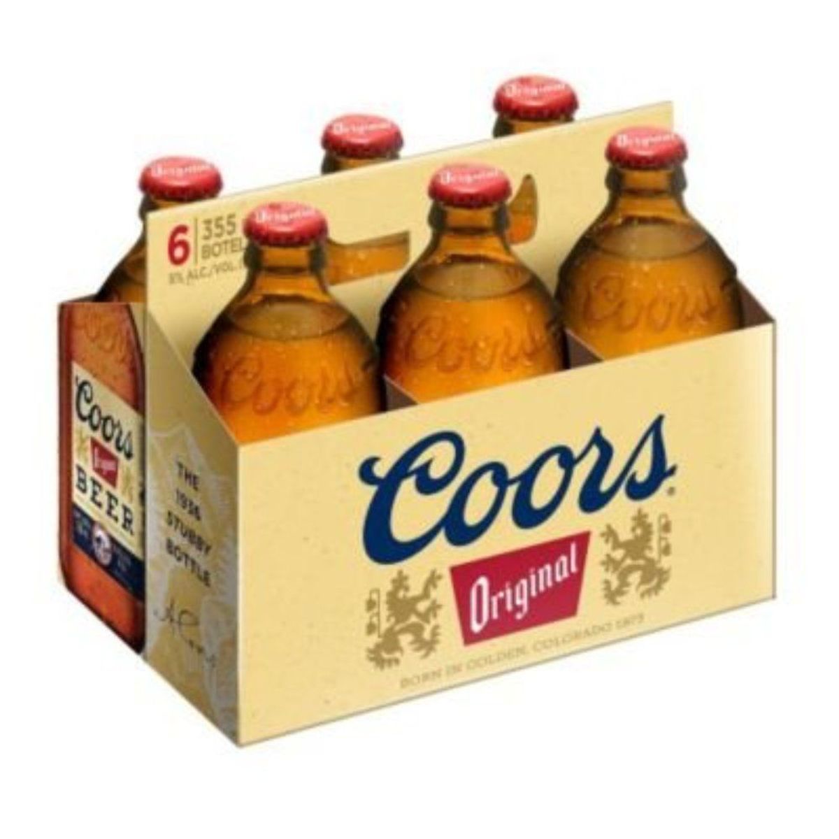 COORS - Pack Cerveza Coors Lager Botella 6° 6 x 355 cc