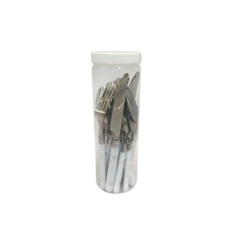 CASA JOVEN - SET CUBIERTOS 16PZS TUBO BCO