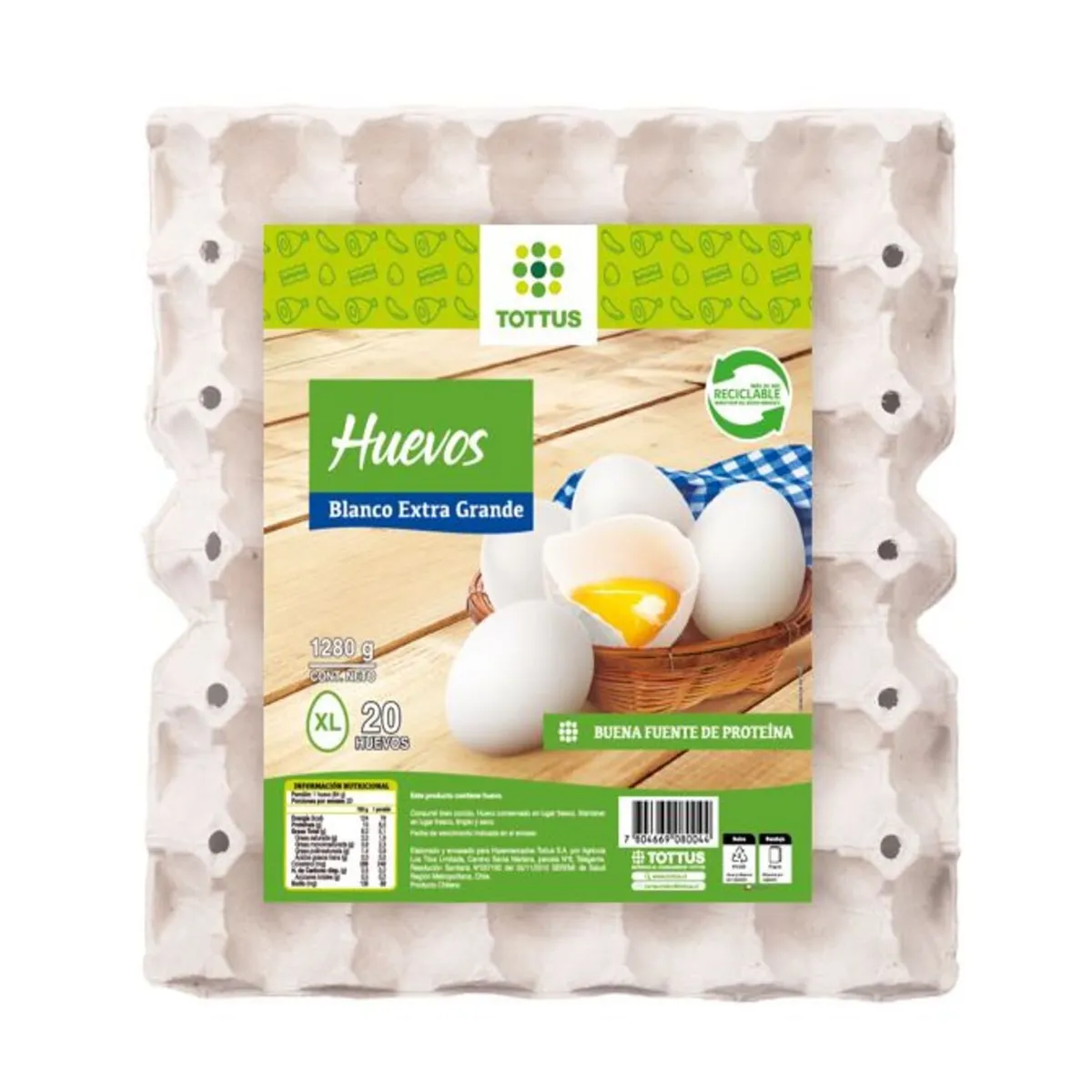 TOTTUS - Huevos Blanco Extra Grande Tottus 20 Un