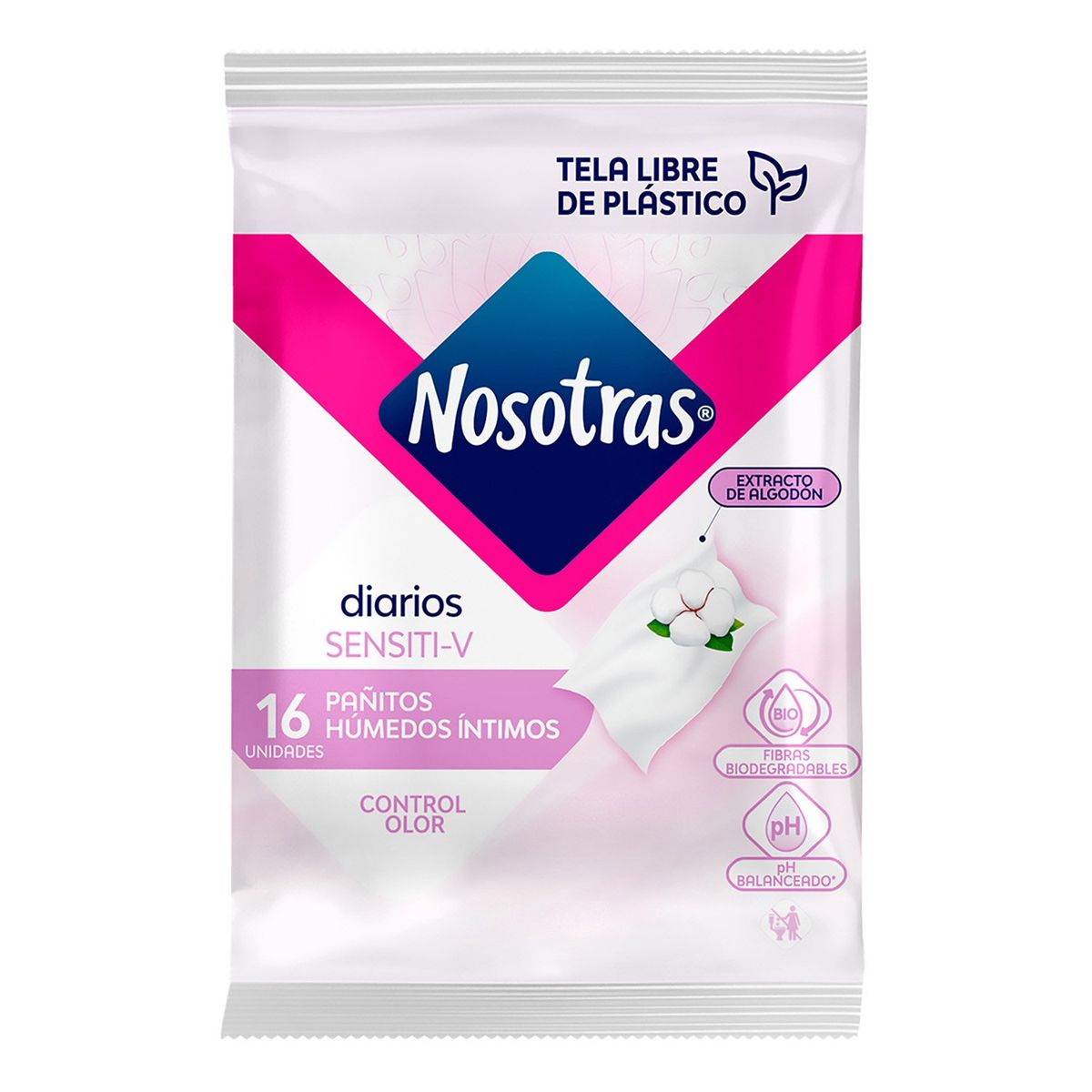 NOSOTRAS - Pañito Húmedo Íntimo Sensitiv