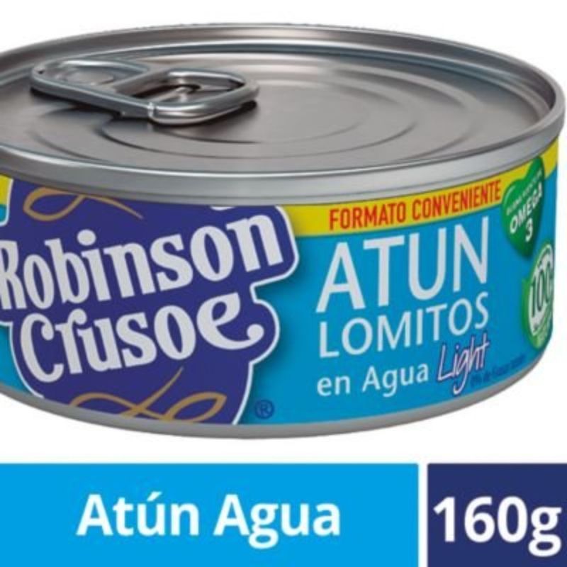 ROBINSON CRUSOE - Atún Lomito en Agua Ligrht Robinson Crusoe 160 g