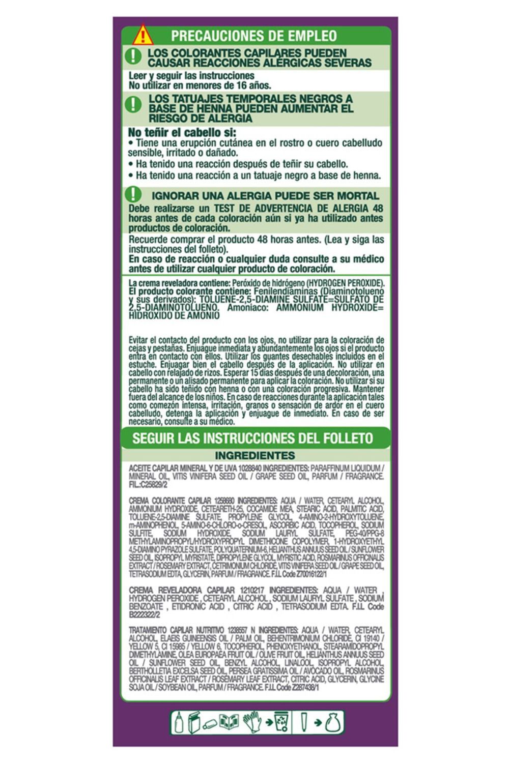 NUTRISSE - Tintura 4.16 Colori Lavanda