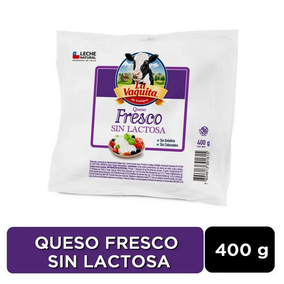 LA VAQUITA - Queso Fresco Sin Lactosa La Vaquita 400 g