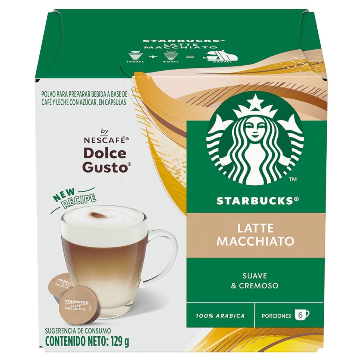 STARBUCKS - Starbucks Nescafé Dolce Gusto Latte Macchiato 12 Cápsulas