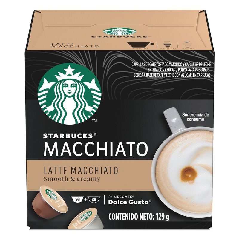STARBUCKS - Starbucks Nescafé Dolce Gusto Latte Macchiato 12 Cápsulas