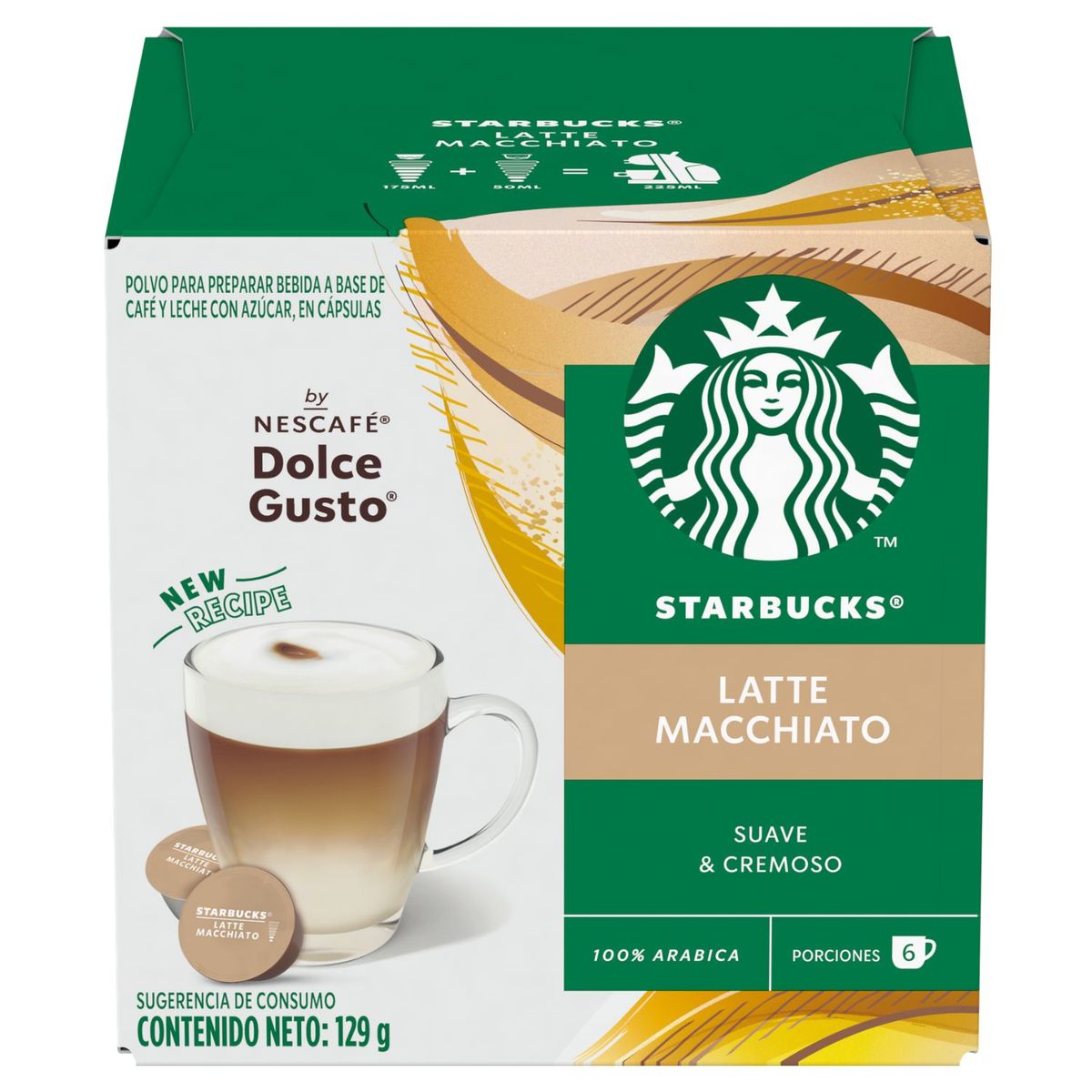 STARBUCKS - Cápsulas de Café Starbucks Dolce Gusto Latte Macchiato 12 Un
