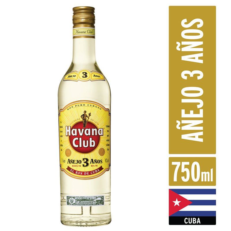 HAVANA CLUB - Ron Havana Club 3 Años 40° Gl